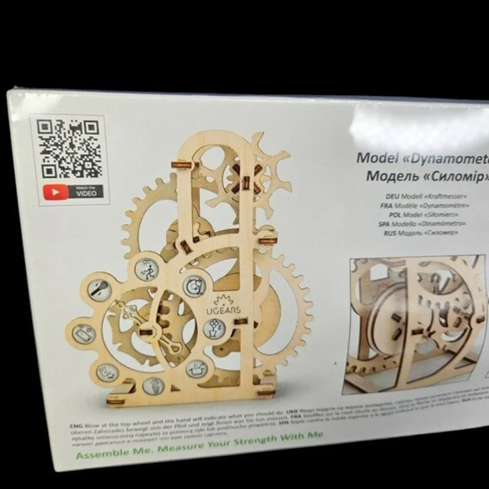 UGEARS Mechanical‎ Model Dynamometer DIY Kit For Collectors 48 Pcs Age 14+ New